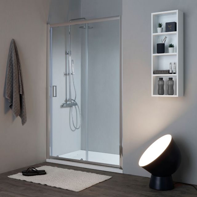 Porte coulissante 110 cm pour niche de douche Porte coulissante 110 cm pour niche de douche