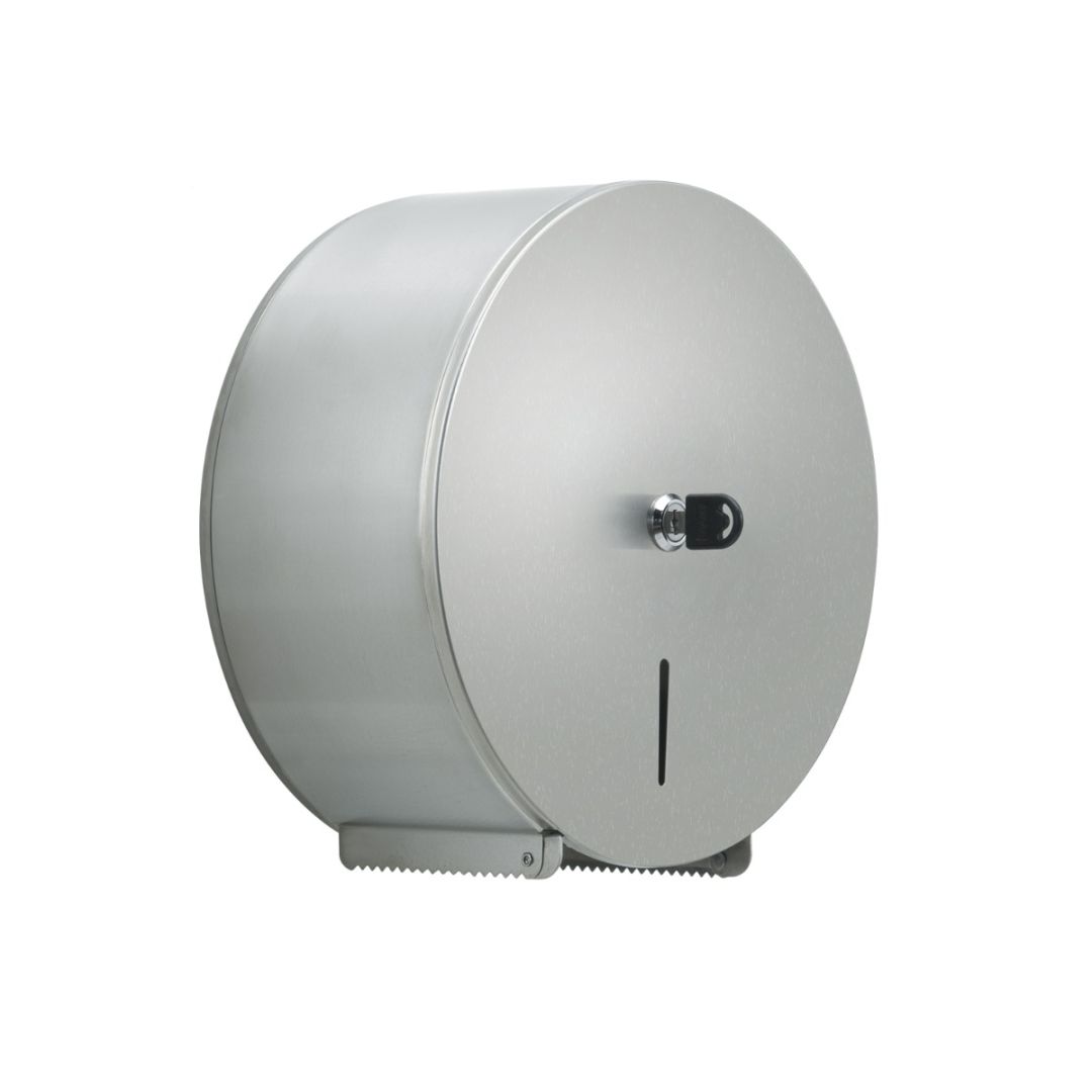 distrubutore di carta igienica acciaio inox spazzolato con serratura di sicurezza