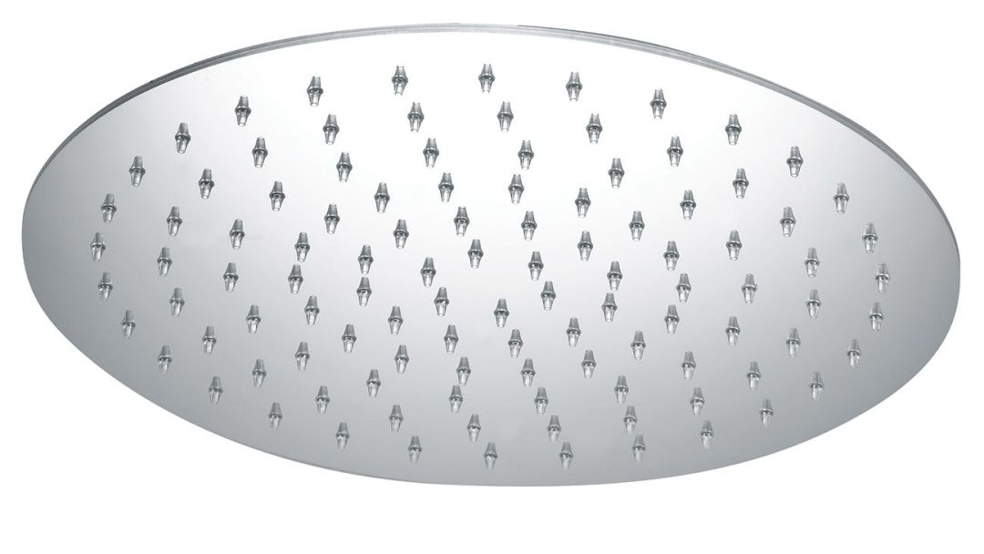 Pomme de douche en acier inox rond