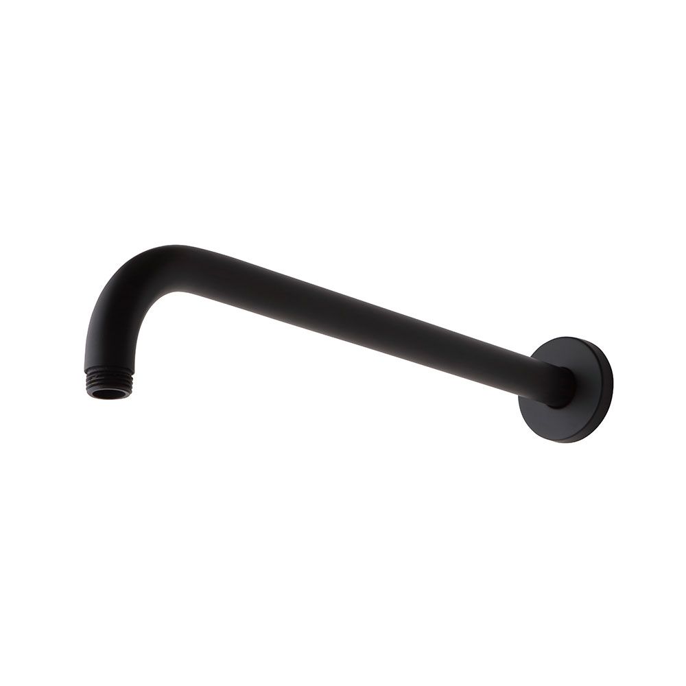 Bras pour pomme haute pour douche noir mat
