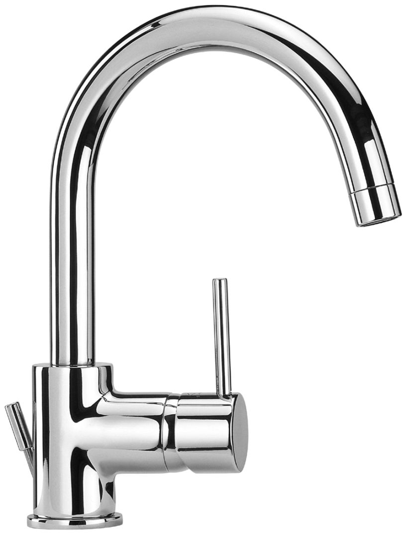 Mitigeur monocommande de lavabo avec bec pivotant long