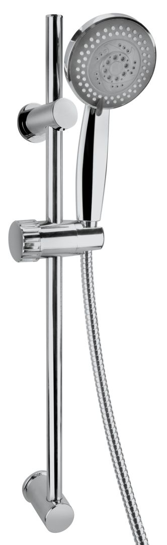 Barre de douche 3 jets avec porte-savon et supports réglables