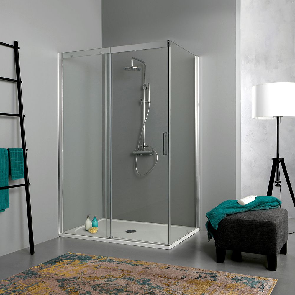 Cabine de douche 80x140 porte coulissante