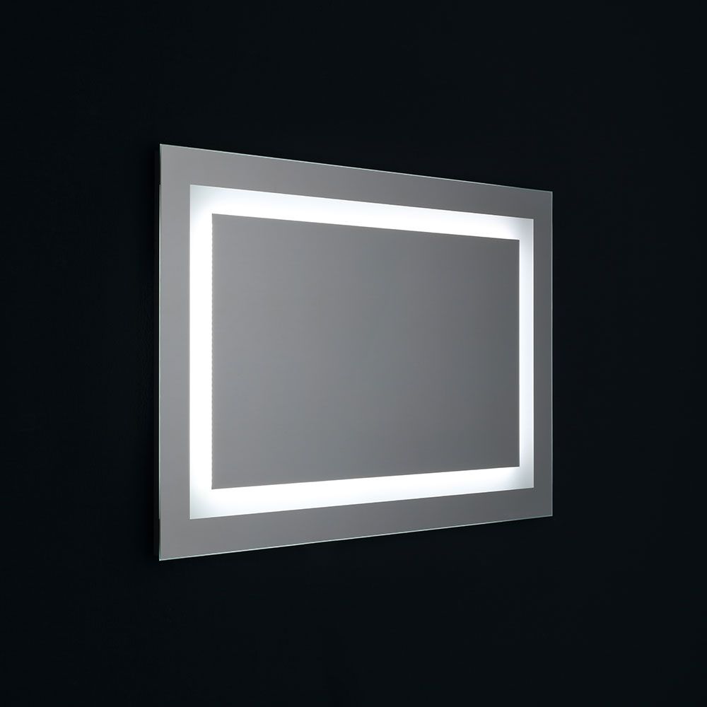 Élégant miroir pour salle de bain rétroéclairé avec lumière à LED blanche