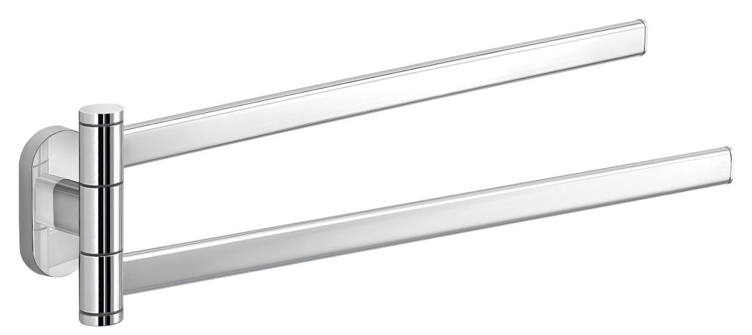 Porte-serviettes classique articulé en métal chromé