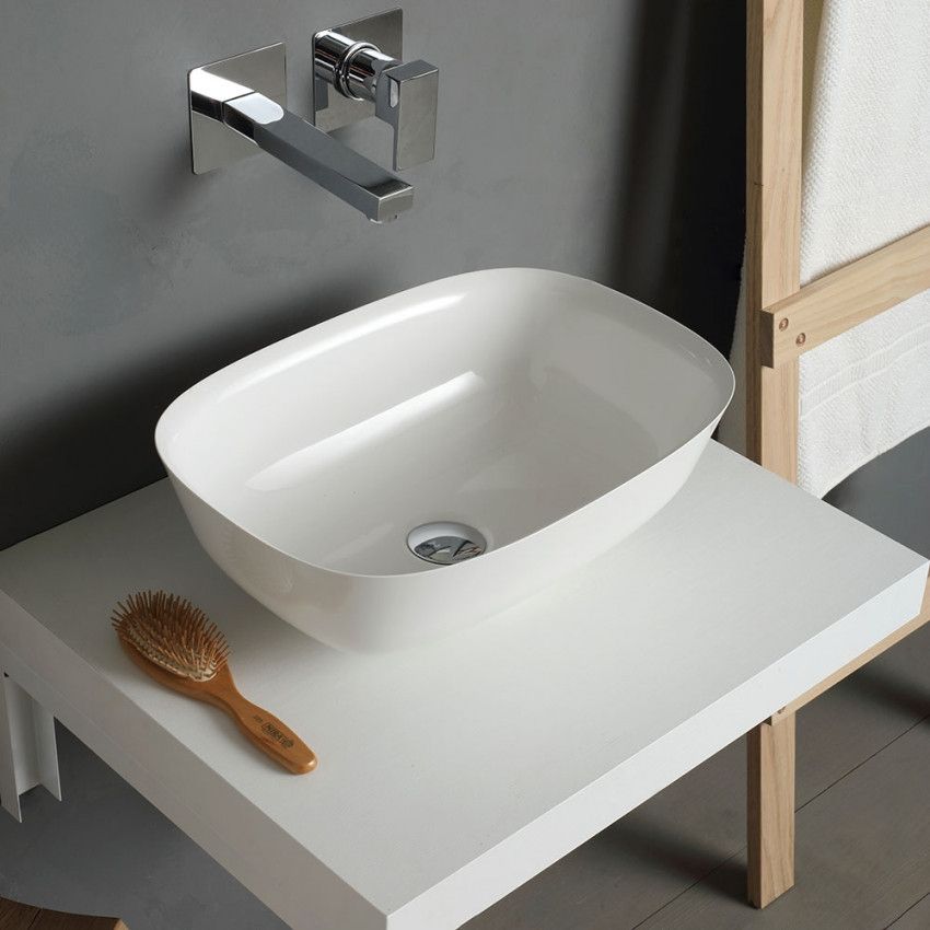 Lavabo en résine pour main design oval 