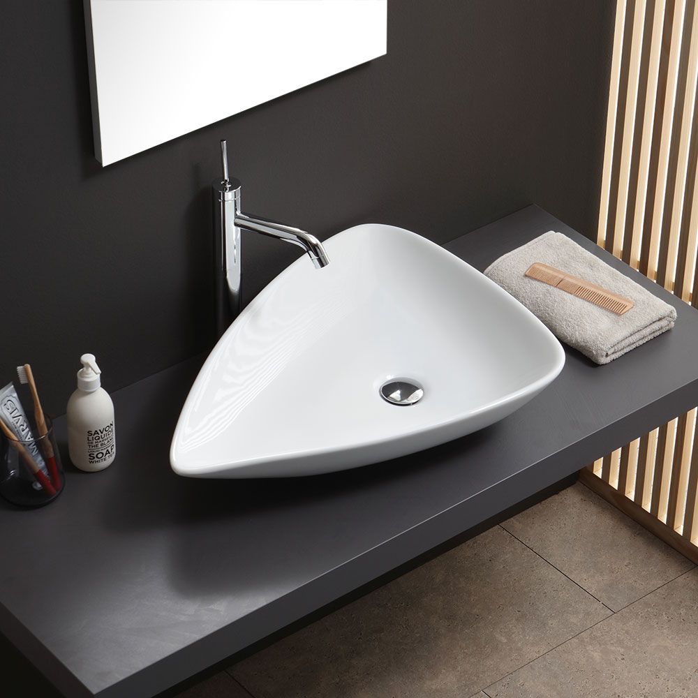 Lavabo à poser forme ovale design moderne