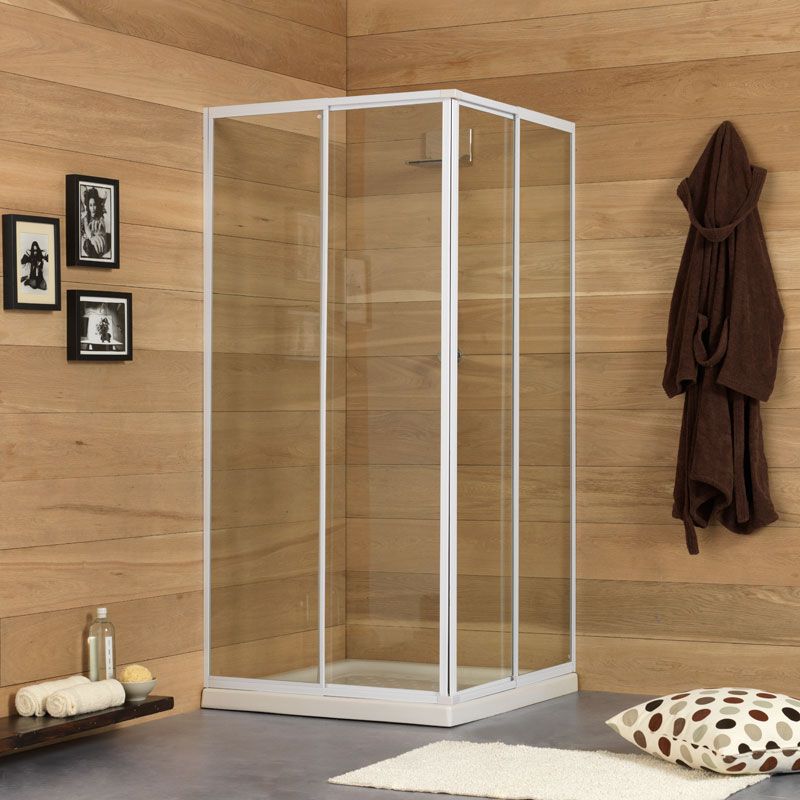 Cabine de douche économique 70x70 extensible de 10 cm de chaque côté