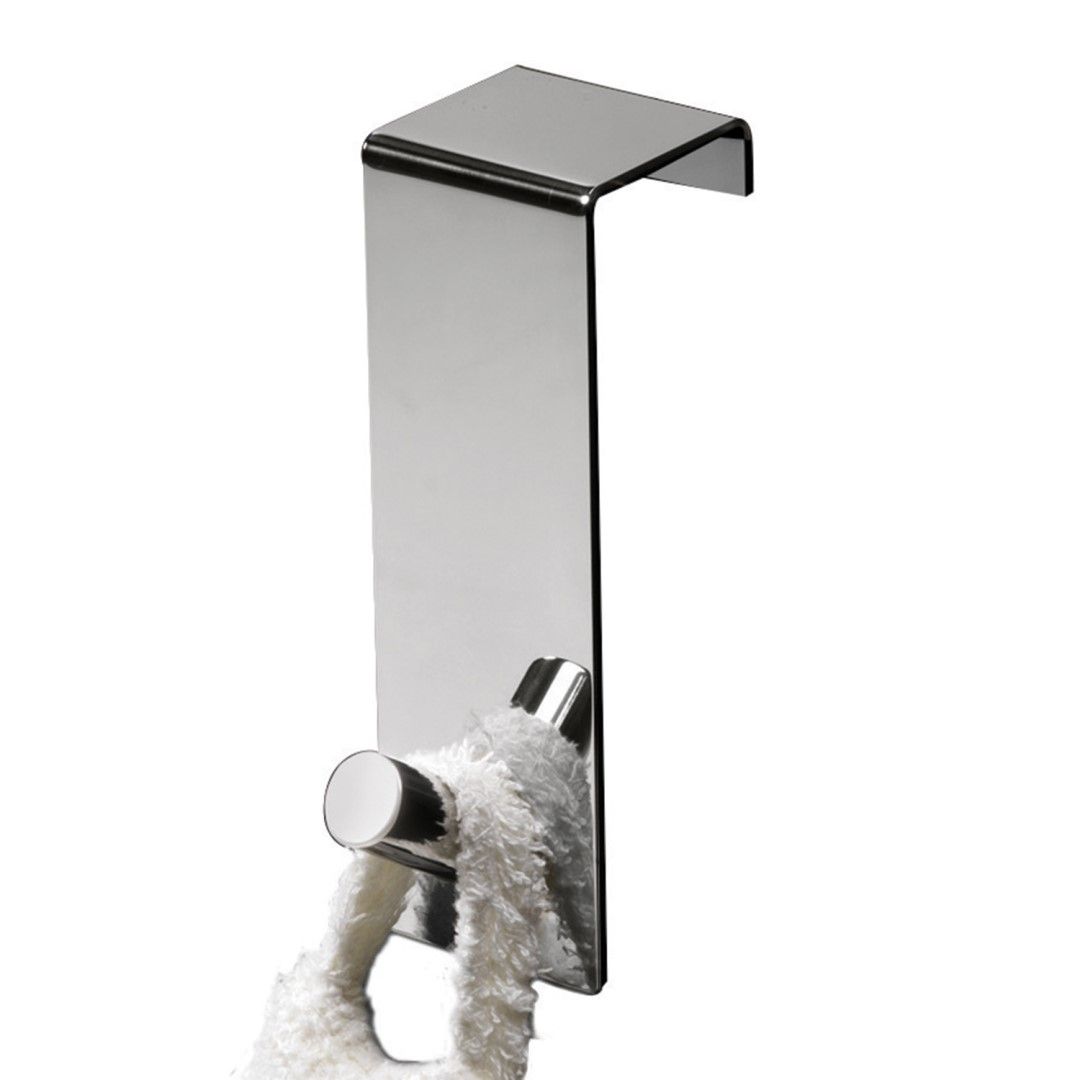 Appendiabiti sopraporta in acciaio inox cromato