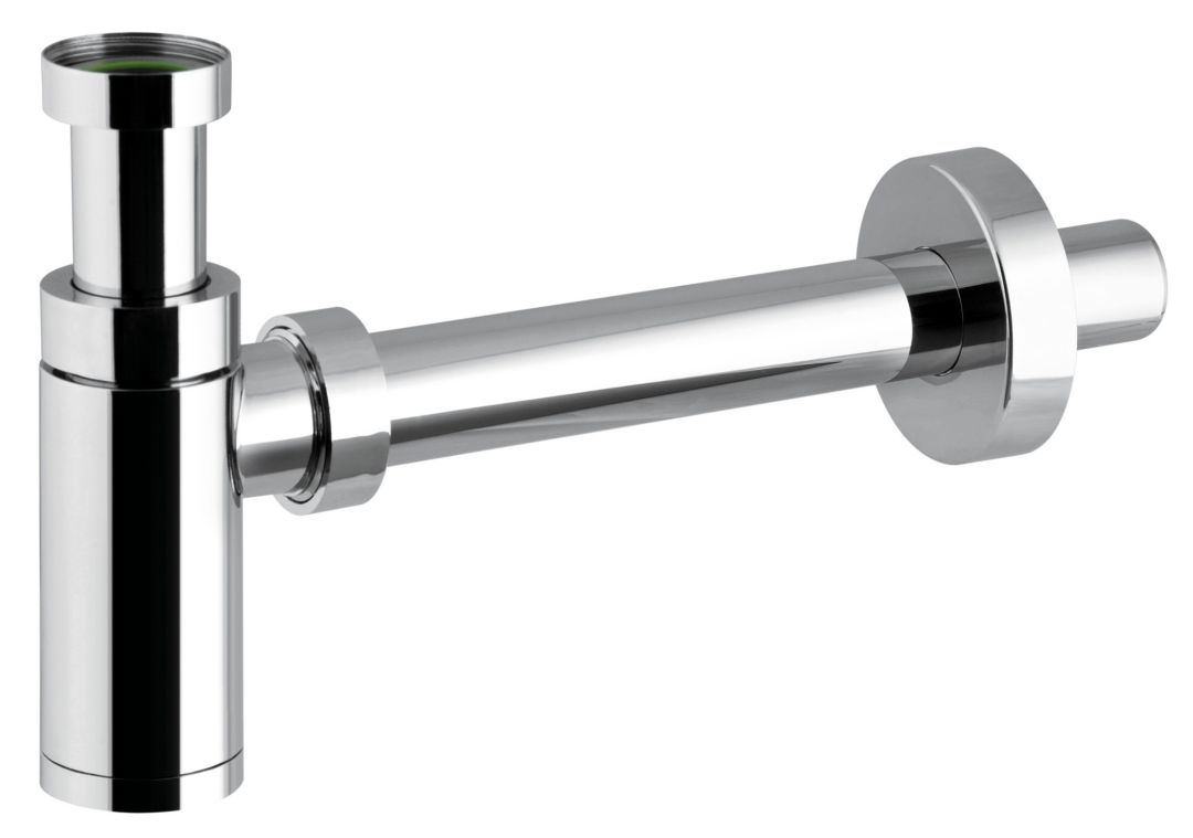 Siphon d'aménagement chromé 