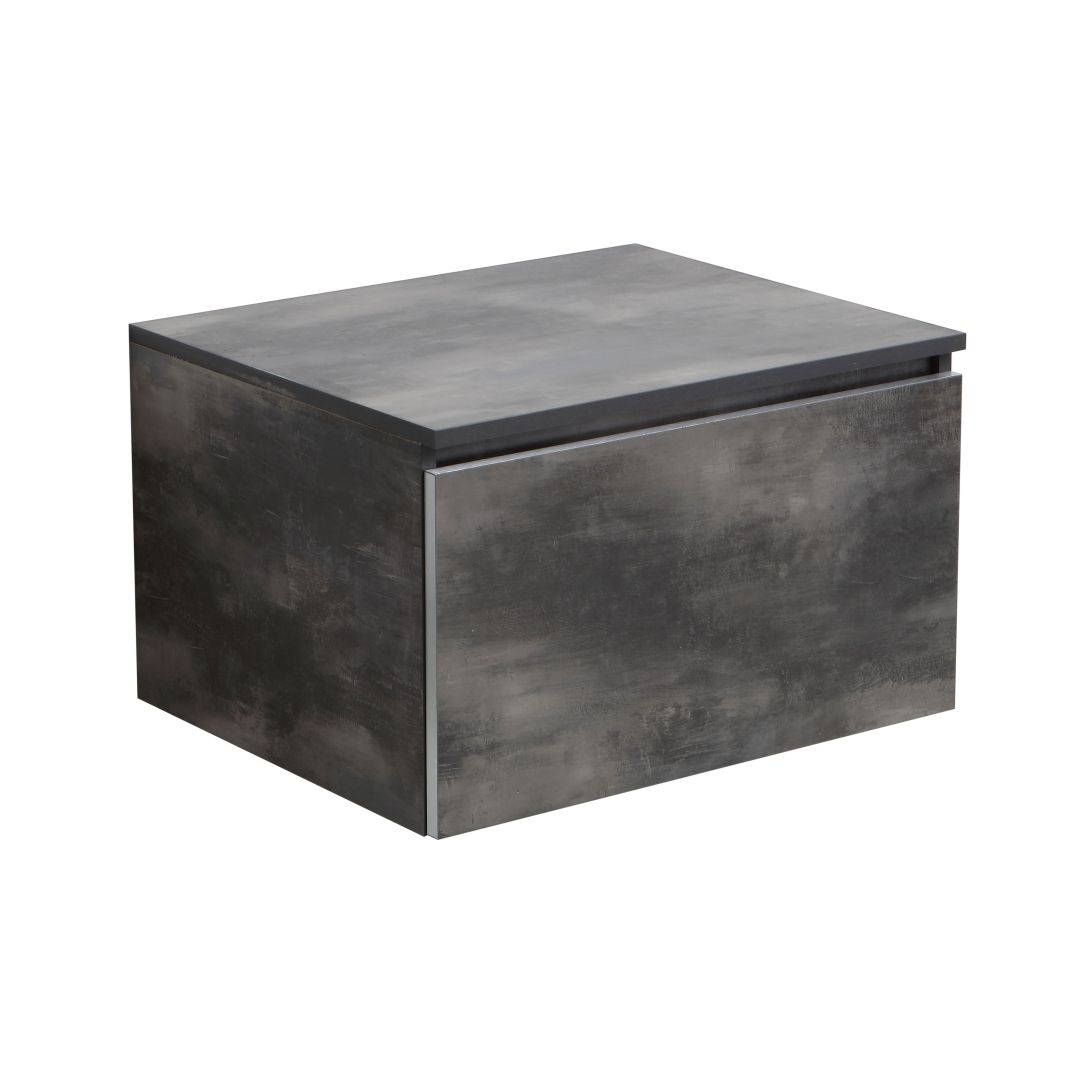 Base petit-tiroir 60 cm grise avec sommet