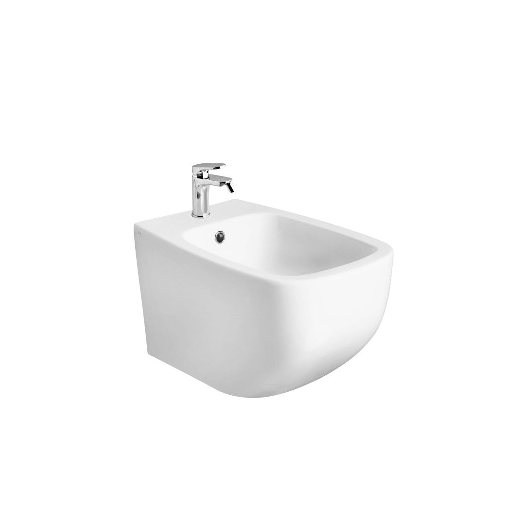 Bidet sospeso in ceramica bianco opaco