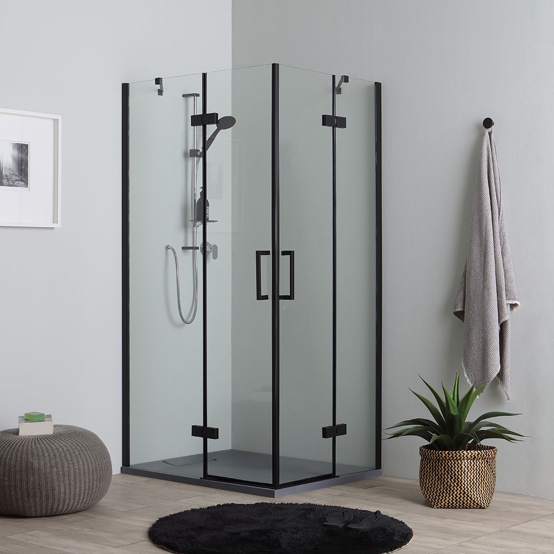 Cabine de douche 120x80 avec portes en verre transparent de 6 mm