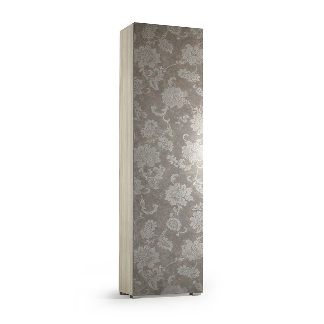 Colonna multiuso olmo con frontale decorato