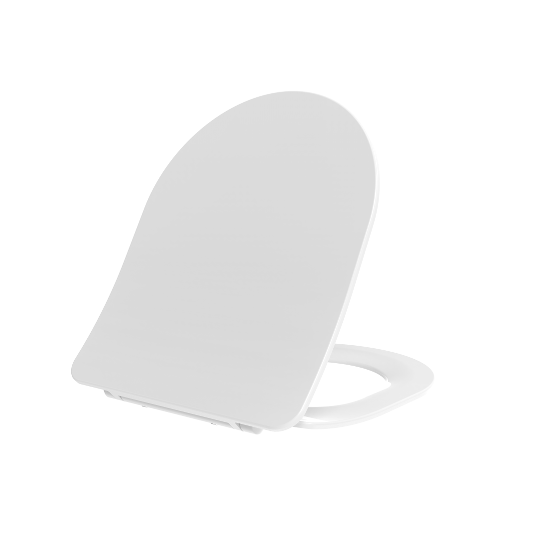 Abattant de toilette en thermodurcissable blanc brillant slim