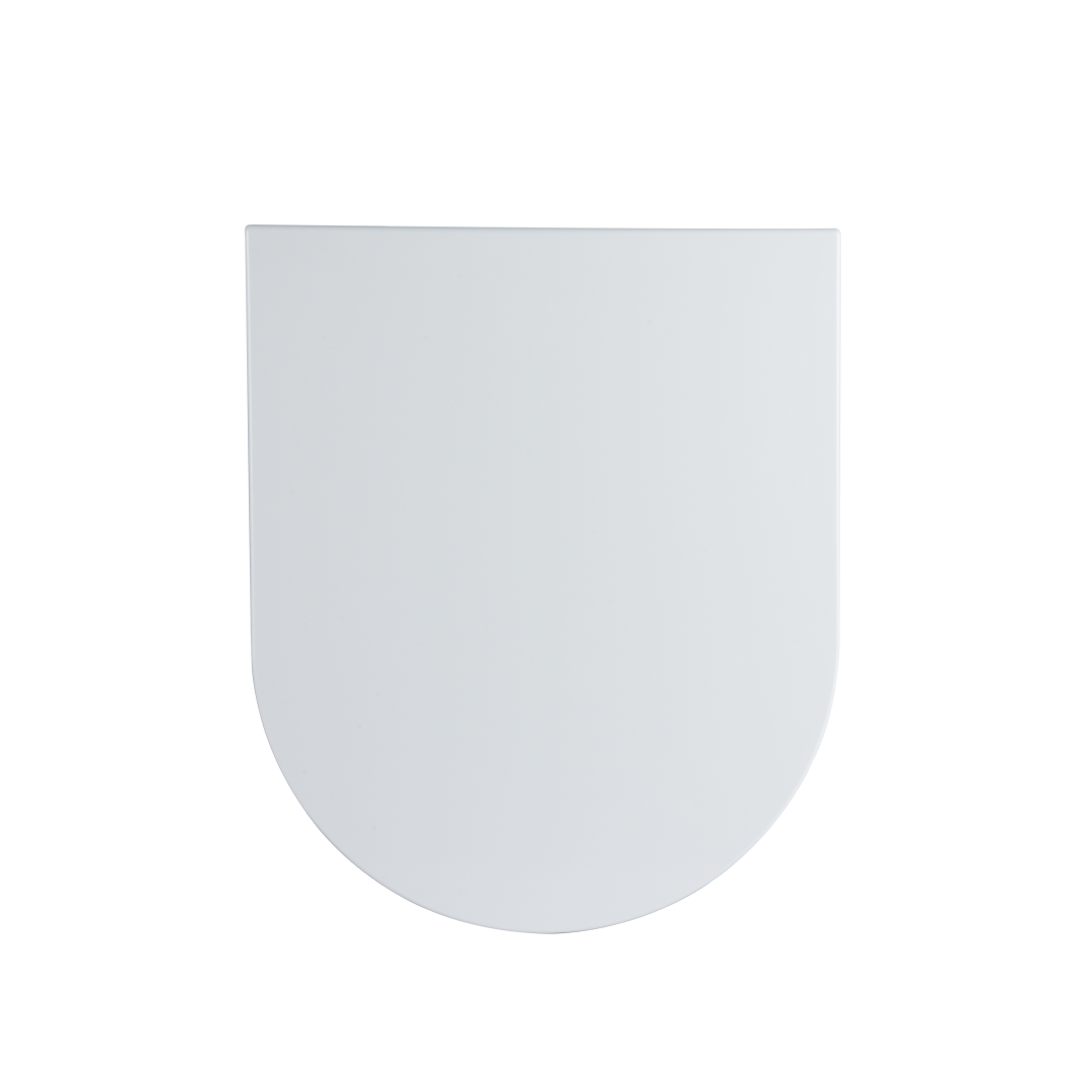 Abattant WC en forme de D blanc