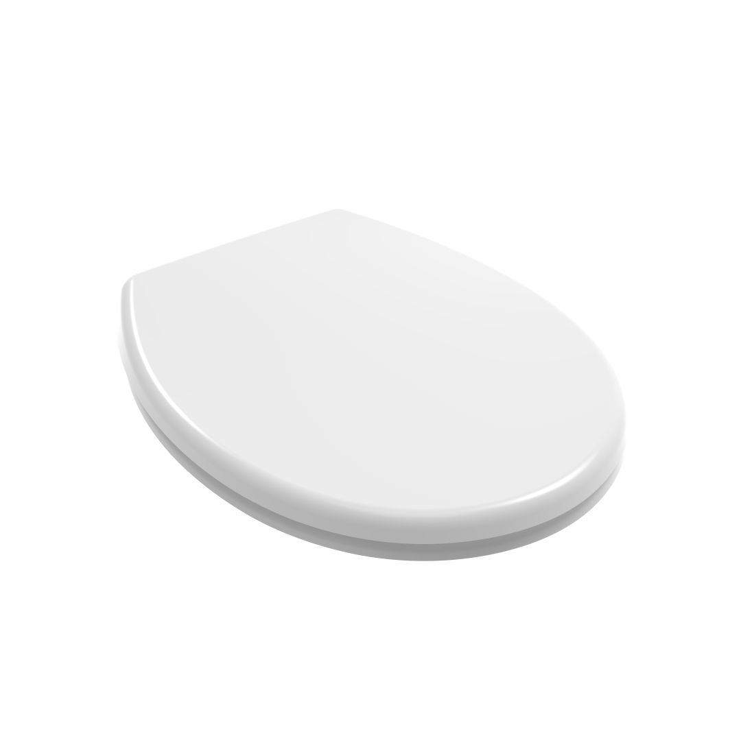 Abattant de toilettes blanc brillant
