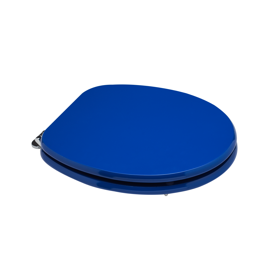 Sedile wc con copri wc blu universale