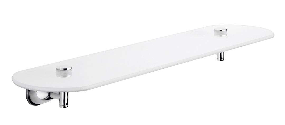 Tablette porte-objets de 50 cm en verre sablé