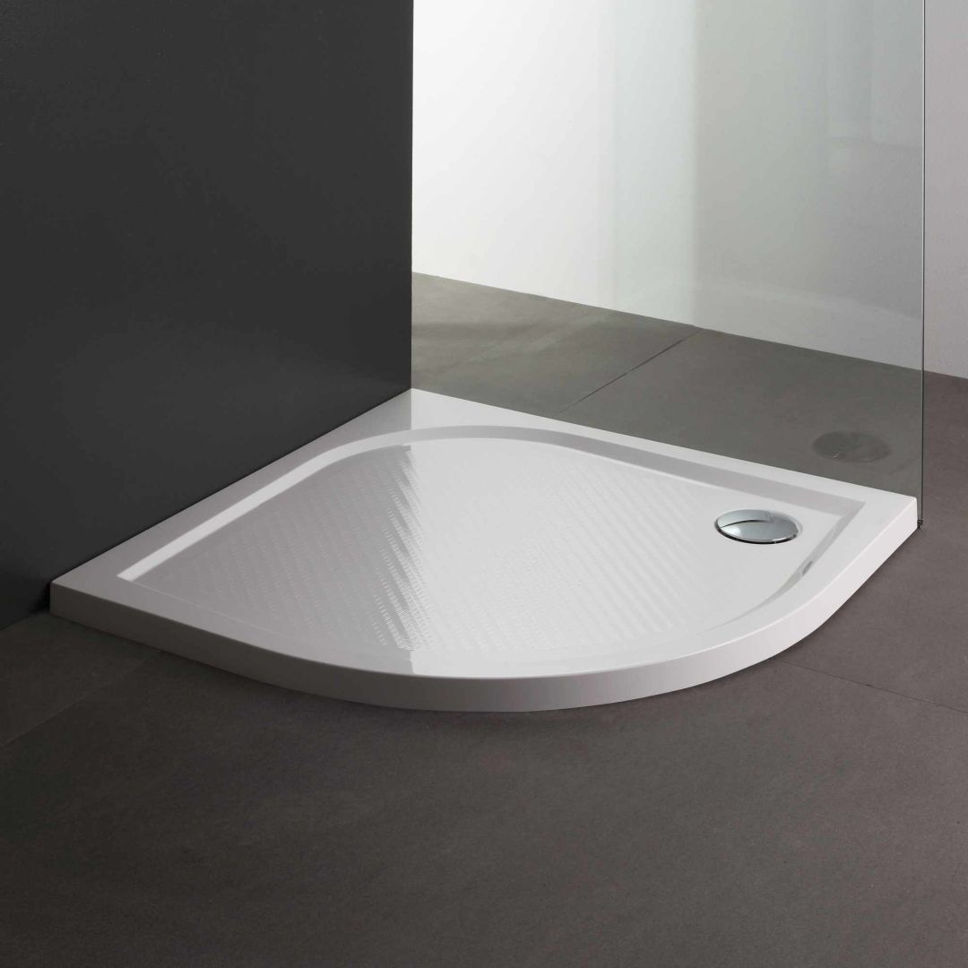 Receveur de douche fin semi-circulaire en résine