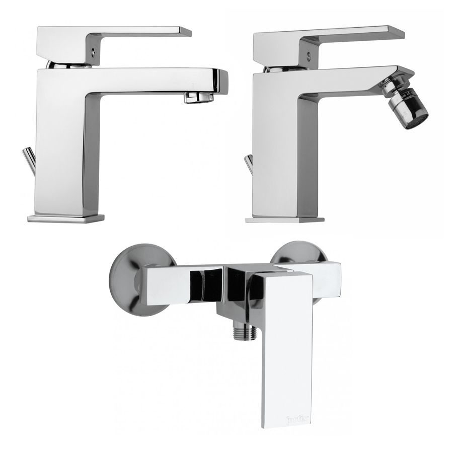 Robinetterie de salle de bains carrée