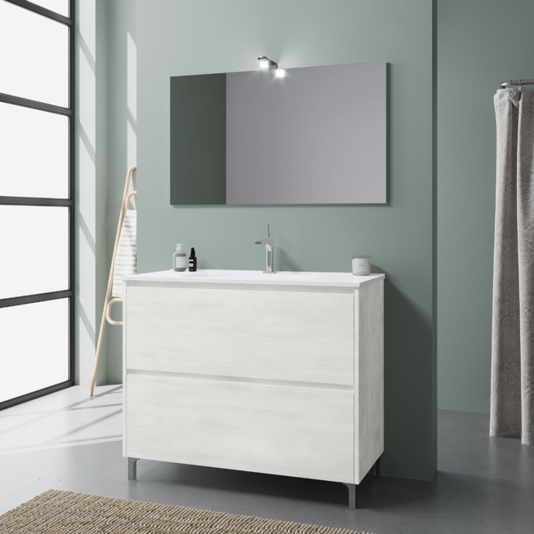 Mobile bagno a terra 100cm due cassetti