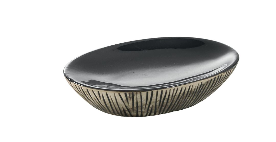 Porte savon en céramique à poser pour salle de bains série Nambino