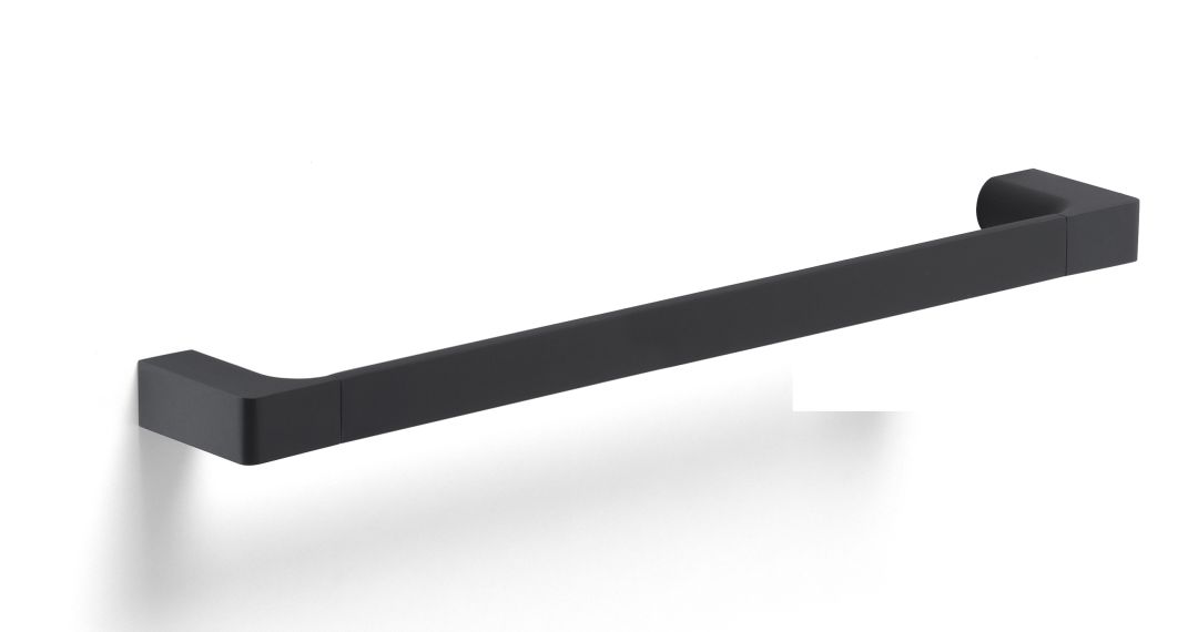 Porte-serviettes de 45 cm série Palazzo en noir mat fixation murale