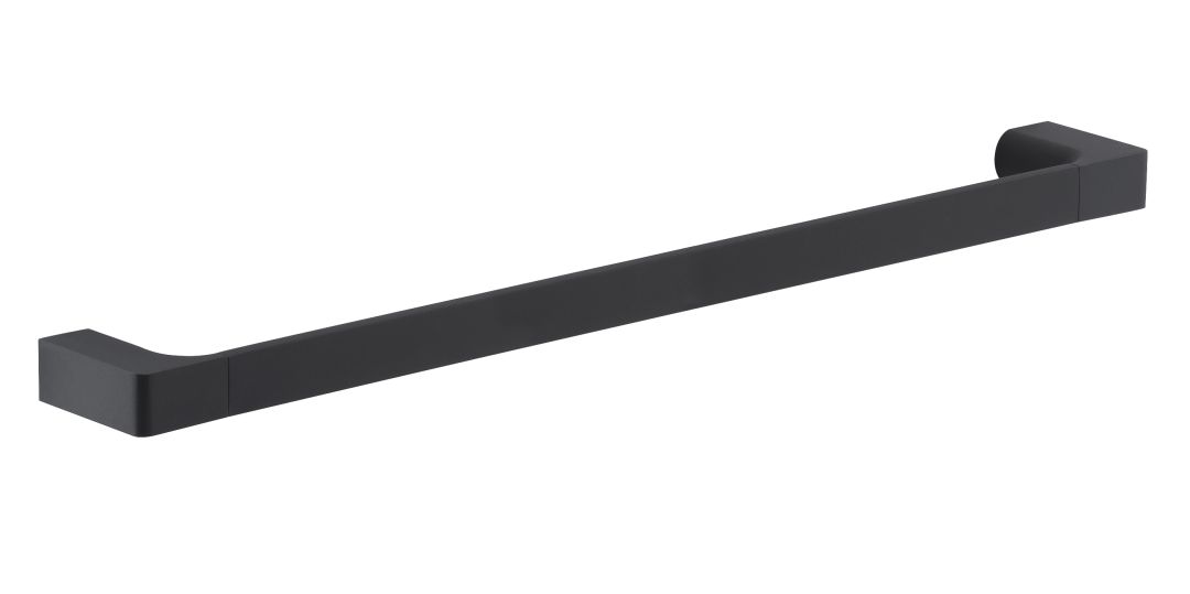 Porte-serviettes couleur noir mat fixation murale série Palazzo de 60cm 
