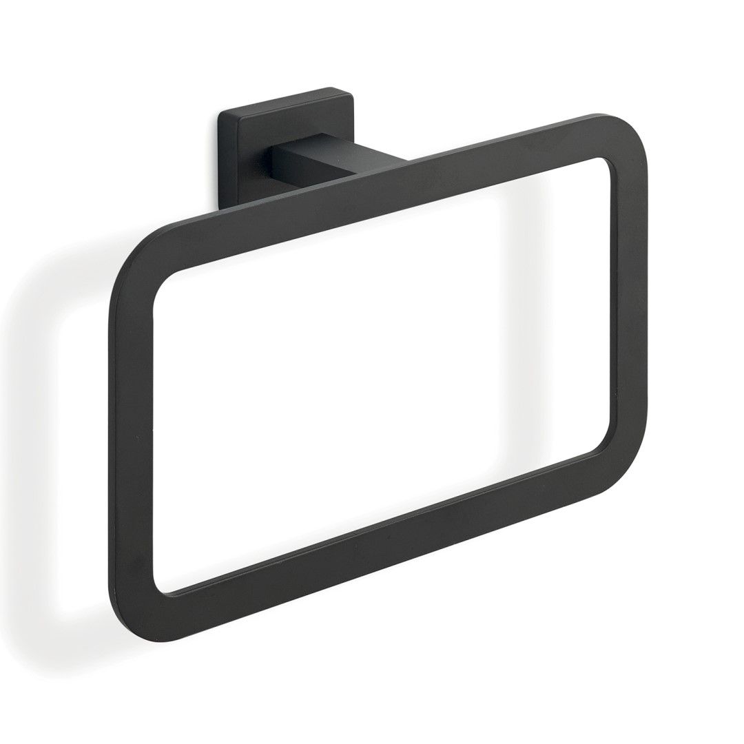 Anello portasciugamani nero opaco