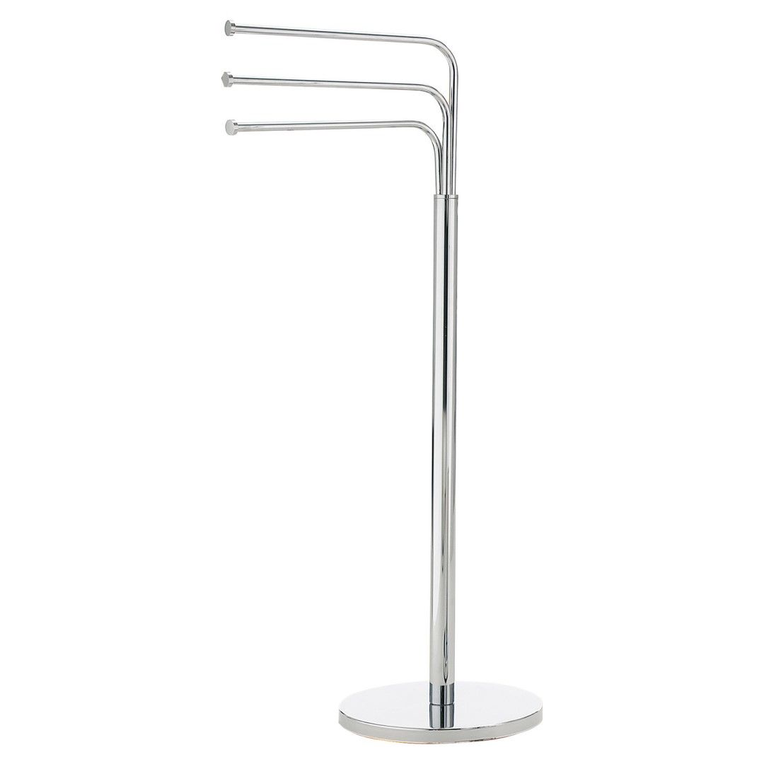 Portasalviette da terra in acciaio cromato