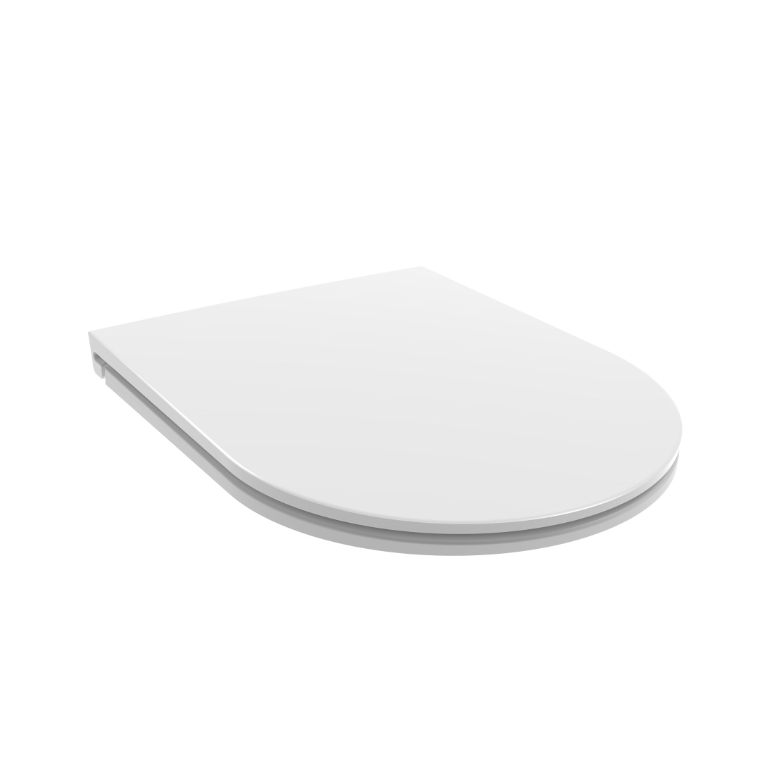 Abattant de toilette avec fermeture ralentie blanc brillant