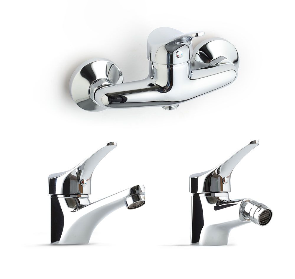 set 3 pièces robinetterie salle de bains