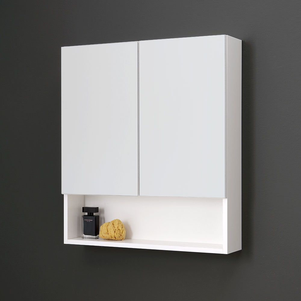Specchiera a 2 ante con specchio contenitore da 62cm