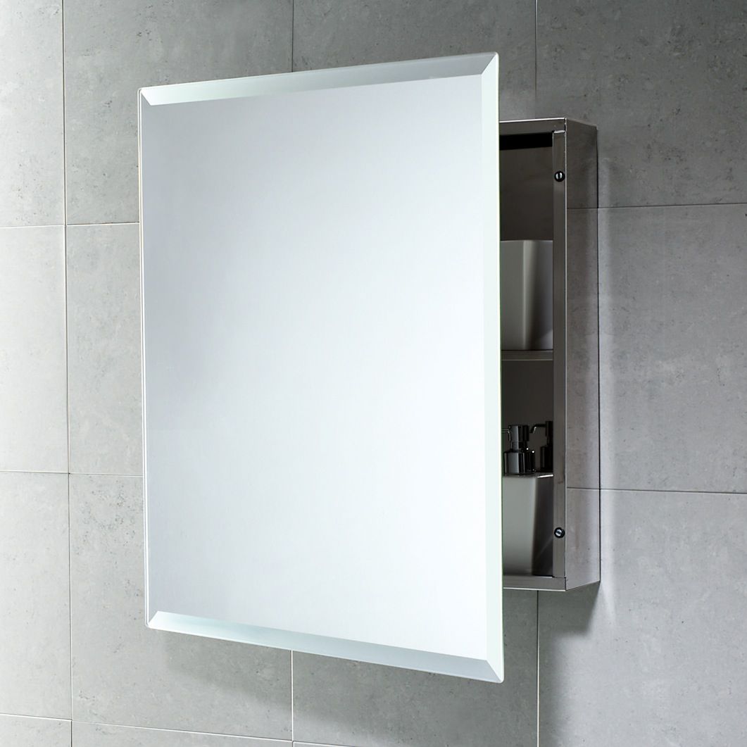 Miroir-armoire en acier inox 