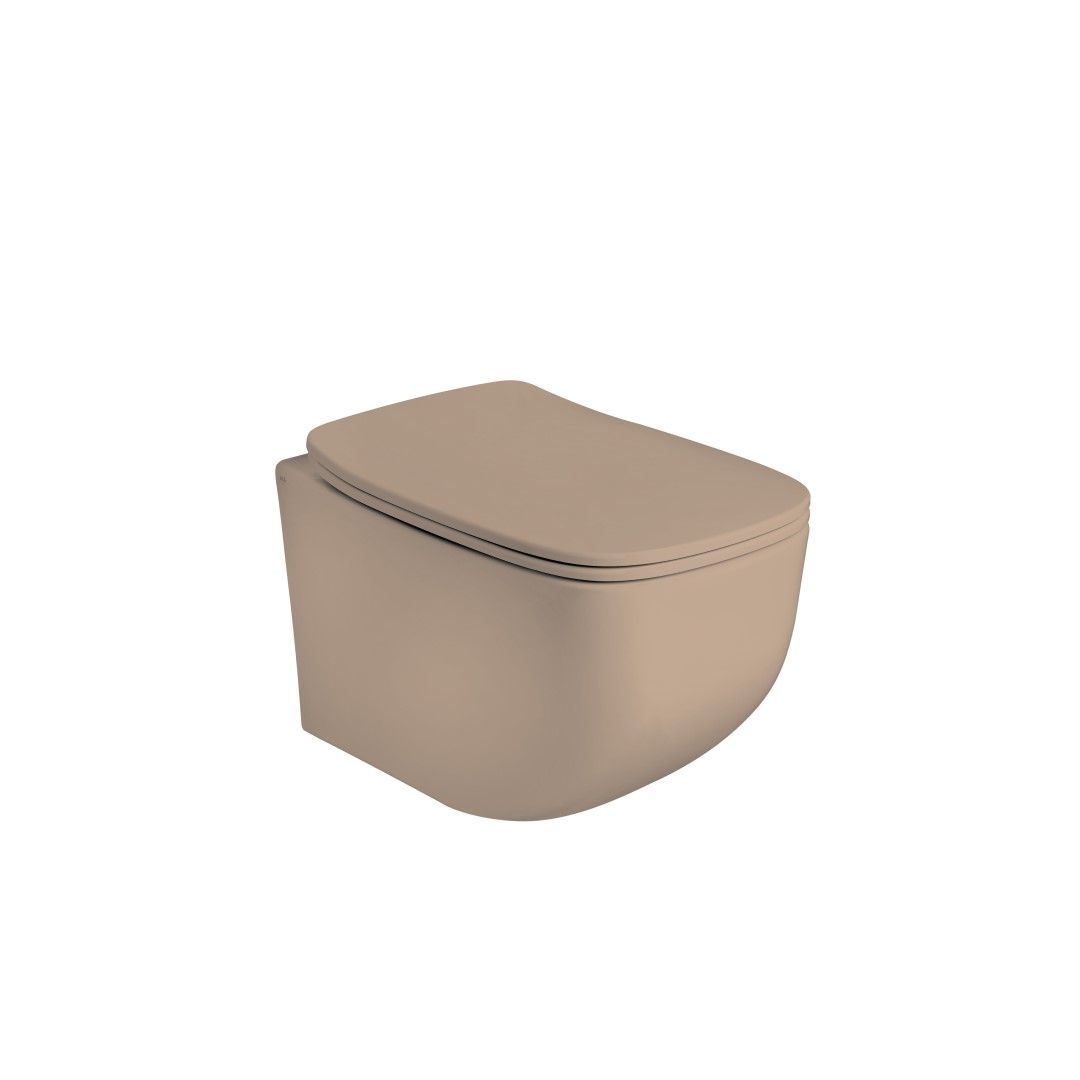 Vaso sospeso rimless color sabbia opaco