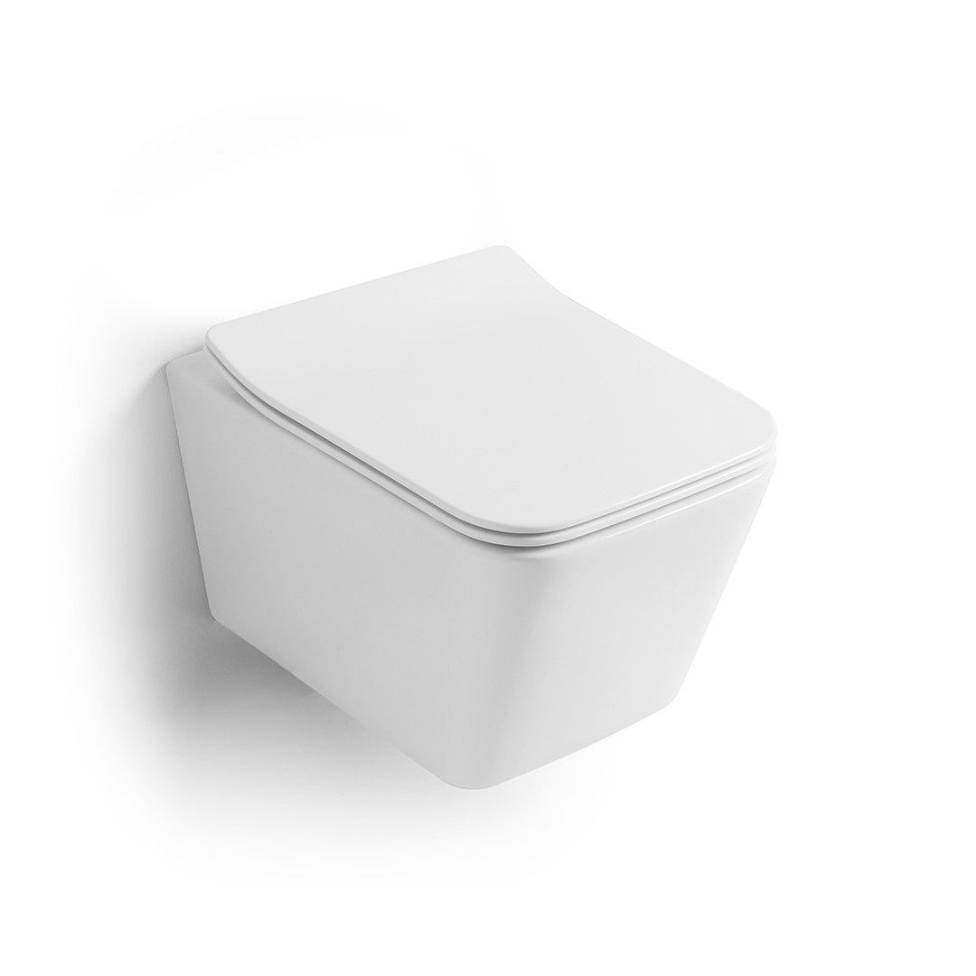 WC suspendu Rimless avec abattant série Rock