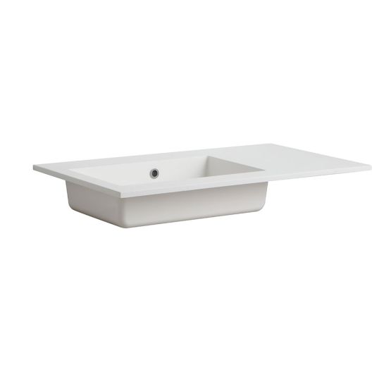 Lavabo vasque gauche sans trou robinet Latina