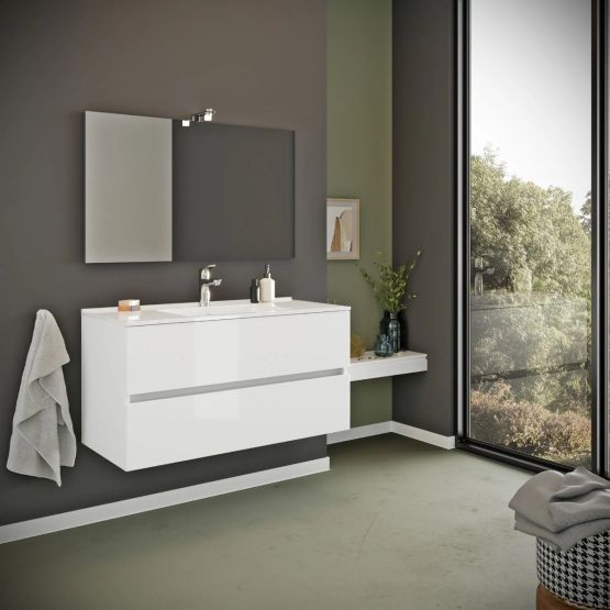 Mobile bagno sospeso 90cm bianco lucido Mobile bagno sospeso 90cm bianco lucido