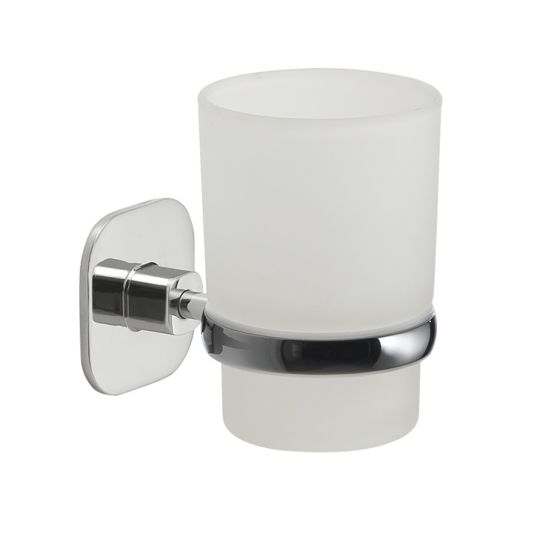 PORTE-BROSSE À DENTS EN VERRE/ACIER INOXYDABLE CHROMÉ |TIMO PORTE-BROSSE À DENTS EN VERRE/ACIER INOXYDABLE CHROMÉ |TIMO