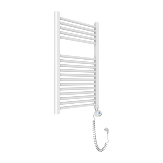 Radiateur électrique avec thermostat en acier blanc 50x77