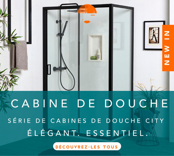 Porta doccia nicchia City nero opaco